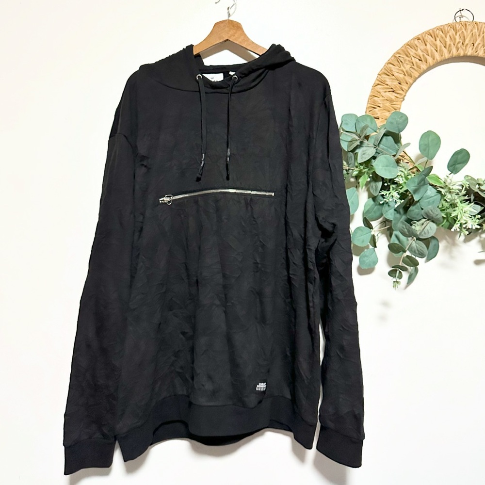 Cheap Monday wrinkle style Black Hoodie